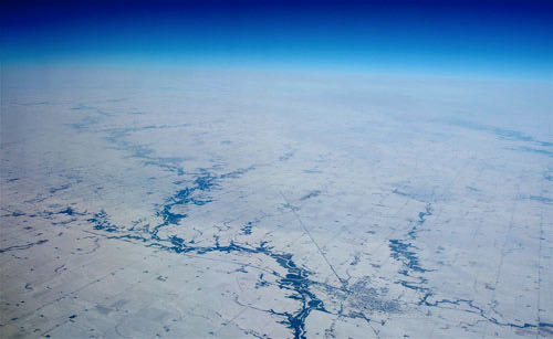 Planet Earth as seen from jumbo jet flight
